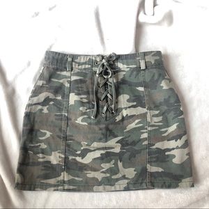 Fashion Nova Camo Lace Skirt